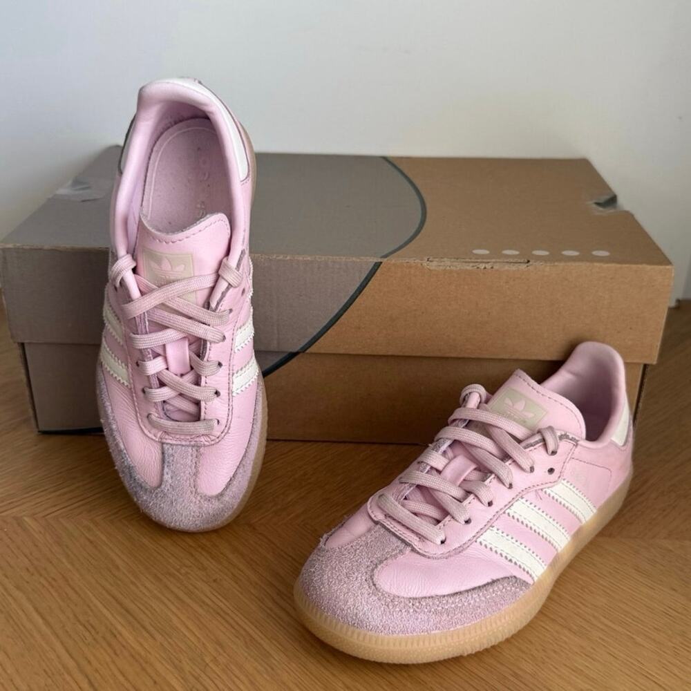 Adidas Originals OG Samba Pink/White Kids Sneakers- SZ 12 C